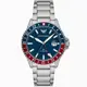 EMPORIO ARMANI Diver 紅藍撞色GMT手錶-42mm AR11590