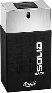 Sapil Solid Black - EDT Spray for Men - Powerful and Exotic Eau De Toilette - Long Lasting and Addictive Cologne - Opens with Citrus Notes - Perfect for Date Night or Evening Out - 3.4 oz