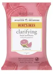 Burt's Bees Facial Cleansing Towelettes, Pink Grapefruit, 30 Towelettes