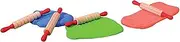 Educational Colours Mini Pattern Rolling Pins, 19 cm Length (Pack of 6)