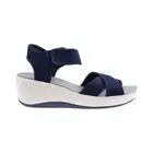 Clarks Step Cali Skye (Wide) Women's Shoes Navy 26151785-W