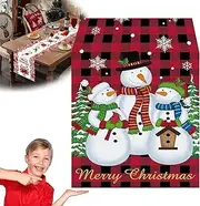 Candy Cane Table Runner,Candy Cane Christmas Table Runner, Christmas Table Runner Candy Cane, Winter Christmas Holiday Farmhouse Style Table Decoration (I,13 * 35 in)