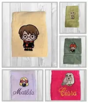 Embroidered Bath Sheet, Bath Towel and/or Hand Towel Sets - Harry Potter Designs