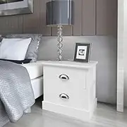 French Bedside Cabinets 2 pcs White Bedroom Storage