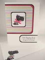Stampin Up handmade card - Hot Diggity Dog Scottie