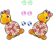 2sets Hanging Board Sports Educational Plaything Board Board Puzzle Plaything Throwing Board Sticky Ball Cartoon Plush Fabrics