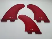PERFORMANCE CORE surfboard THRUSTER FINS red (set x 3) hexcore FCS compatible