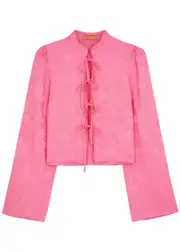 Kitri Myla Floral-jacquard top - Pink - 16 (UK16 / XL) 16 (UK16 / XL)