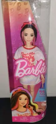 Barbie Fashionistas 214 Doll Red Bow Headband Twist N Turn 65th Anniversary