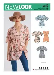 New Look Pattern 6575 Uncut Smock peasant blouse Shirt Top XS XL