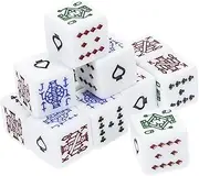 UPKOCH 12Pcs Portable Poker Chips Set with Dice for Birthday Party Games Fun Lightweight Wear Resistant Game Supplies for Tabletop Activities and Social Gatherings