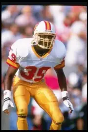 Defensive back Charles Dimry Tampa Bay Buccaneers looks on duri 1995 Old Photo 2