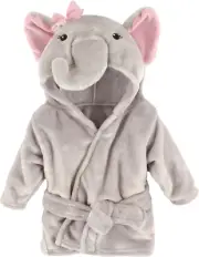 Unisex Baby Plush Animal Face Bathrobe - Soft Coral Fleece, Hooded & Gentle