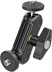 ULANZI Magic Arm with Double Ballhead 1/4" Screw, Compatible with Universal Monitor Mount for Camera, Video Shooting Photography Accessories Microphone Fill Light Bracket
