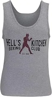 [Daredevil] Dare Devil Hell's Kitchen Boxing Club Men's Tank Top, Gray, XL