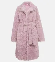 [Bottega Veneta] Bottega Veneta Oversized shearling wrap coat AU 8 pink