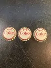 3)Vintage Coca-Cola COKE Unused UNCRIMPED Cork-Lined Bottle Cap SKELETON KEY