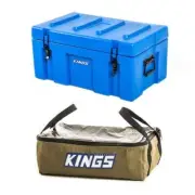 Adventure Kings 78L Tough Tool Box Waterproof & Dustproof + Clear Top Canvas Bag