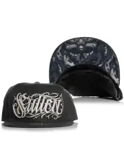 Sullen Men's Blxck Octopus Snapback Hat Tattoo Style Adjustable Baseball Cap
