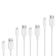 ANKER POWERLINE II USB-A CABLE CONNECTOR 4 PACK COMBO FOR APPLE.