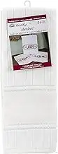 Charles Craft Aberdeen Velour Hand Towel 16.5 x 27 inches, 14 Stitch Count Fabric with Design Included, Cotton/Viscose Blend, White