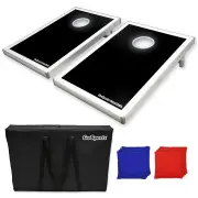 LED Edition Aluminum Cornhole Game (0.9m x 0.6m Tailgate Size).