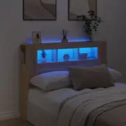 vidaXL LED Headboard Sonoma Oak 140 cm Engineered Wood