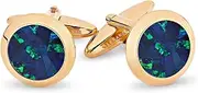 [Alexander Dauvin] Le Rond Rose Gold Plated Sky Opal Cufflinks