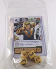 DC Dice Masters Justice League * BOOSTER GOLD * Set RARE UNCOMMON CUR + 4 DICE