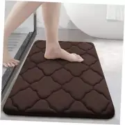 Memory Foam Bath Mat Rug 24x16, Ultra Soft Non Slip and 24" x 16" Brown