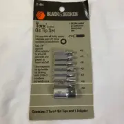 Black & Decker Torx Bit Tip Set 8-Piece Extra Hard Driver Drill Adapter New