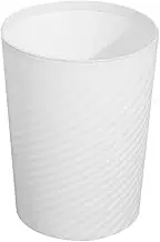 Kichvoe White Plastic Trash Can, 10L Round Wastebasket Large Open Top Garbage Bin Decorative Rubbish Can Wastepaper Container Bin for Bedroom Home Office, 11U37TN0F18MVEJ