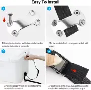 Cooler Tie Down Kit Fixed Straps For YETI RTIC Coolers Boat Truck Deck NoSliding