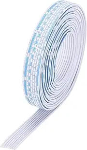 uxcell 24AWG IDC Wire Flat Ribbon Cable 3 m/9.8ft Length 1.3mm Pitch 8 Pin Blue and White for JTAG/ISP Connecting