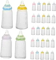 BESTYASH 50Pcs Mini Milk Bottles Cute Shower Party Favors Miniature Bottle Ornaments for Playtime and Office Desk Decor Safe Materials for Engagement