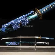 Japanese Katana 9260 Spring Steel Double Groove Full Tang Samurai Sword Sharp.