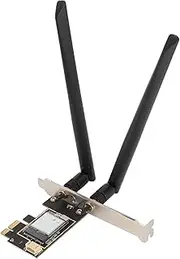 PCIe WiFi Card, 2.4G 5G 6G Tri Band 5400Mbps Bluetooth 5.3 Wireless Network Adapter Card MT7925 Chip, for Win 10 11, for Linux, for Openwrt, for Ubuntu