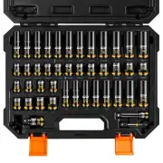 BOEN Pro 3/8" Drive Impact Socket Set, 43-Piece SAE(5/16"-3/4") & Metric(8-19...