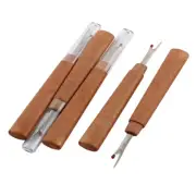 Plastic Handle Sewing Quilting Stitch Thread Seam Ripper Cutter Brown 5pcs