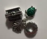 Sea Turtle, Treasure Chest, Shell Charm