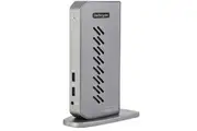 StarTech.com USB 3.1 (Gen 1) Type B Docking Station for Notebook - 40 W - Black, Silver - USB Type-C - Network (RJ-45) - HDMI - DisplayPort - Audio -