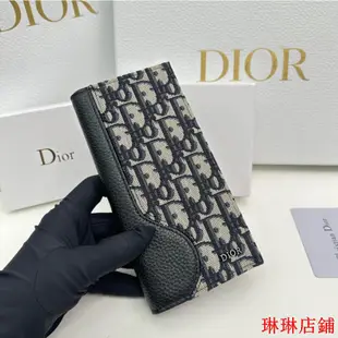 （琳琳二手)Dior/迪奧 短夾 零錢包 卡夾 卡包多卡位皮夾 錢包 錢夾帆布皮夾西裝夾0214