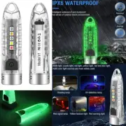 10X Mini Flashlight LED Keychain Portable Fluorescent Light Camping Torch