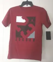 Air Jordan Shirt Boys Large Jumpman Gym Red Black Short Sleeve Nike 23 Crew Tags
