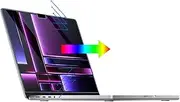 HD Anti Blue Light Screen Protector for MacBook Pro 16 Inch Released in 2023 with M2 Max/Pro Chip & Touch ID 5H PET Anti-Scratch & Reduction of Blue Light