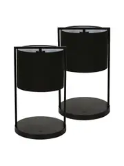 Frama 1 Light Table Lamp in Black, 2 Pack, with USB Port