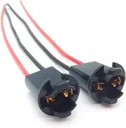 2 Pack Brake Light Bulbs Connector, Car Socket with Wire, Waterproof Pigtail Adapter, Automotive Kit Replacements, Universal for Most Vehicles (Multicolored)