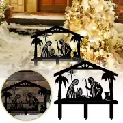 Christmas Scene Garden Wood Stakes Christmas Yard Wood Stakes Suitable For