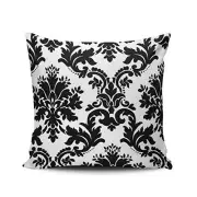 Throw Pillow Covers Case Black White Pattern 26" x 26" (Pack of 1) Multi 02