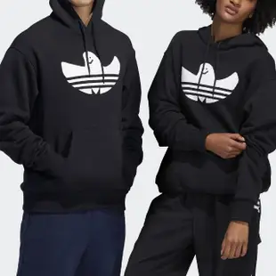 【adidas 愛迪達】帽T Graphic Shmoo Hoodie 男女 愛迪達 幽靈 連帽上衣 內刷毛 保暖 黑 白(GJ0843)